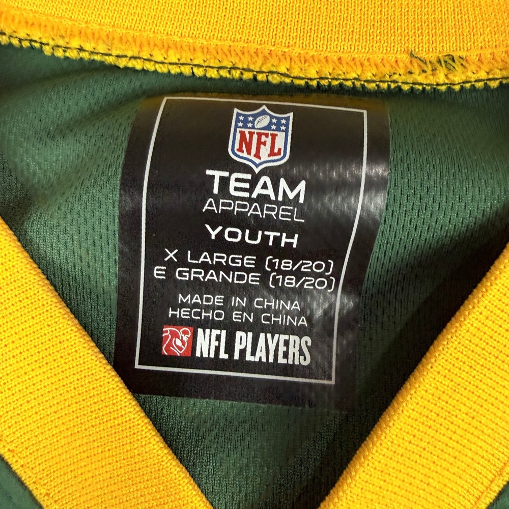 NFL Green Bay Packers B.J. Raji Jersey Youth XL Green 90 Football Streetwear EUC - Picture 2 of 8
